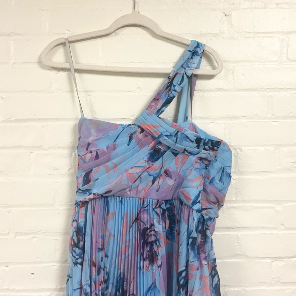 NWT Monique Lhuillier Audra Chiffon Midi Dress Size 12 - Picture 10 of 10